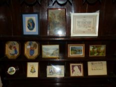 A COLLECTION OF VARIOUS EARLY 20th.C.NEEDLEWORK AND EMBROIDERED PICTURES,ETC. (QTY)