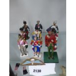 VARIOUS HAND PAINTED DIE CAST MILITARY FIGURES,ETC