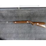 AN EARLY BSA AIRSPORTER AIR RIFLE WITH UNDER LEVER ACTION IN 1/2 STOCK.