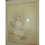 K.W.LEAY R.S.A. (MID 19th.C. SCOTTISH SCHOOL) PORTRAIT OF A CHILD, SIGNED AND DATED 1864,