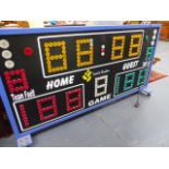 A VINTAGE ILLUMINATING SCOREBOARD.