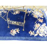 A SMALL CHINESE BLUE GROUND RUG.