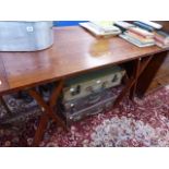 A MODERN TRESTLE TABLE.