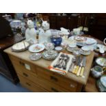 AN ORIENTAL TEA SERVICE, VARIOUS CUTLERY AND OTHER CHINA,ETC.