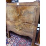 A GEORGIAN MAHOGANY TRAY TOP NIGHTSTAND.