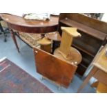 A 19th.C.MAHOGANY EXTENDING DINING TABLE WITH THREE LARGE LEAVES.