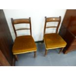 A PAIR OF GEORGIAN SIDE CHAIRS.