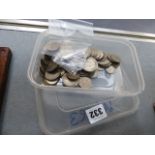 A BOX OF COINS.