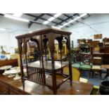 AN ARTS AND CRAFTS ROSEWOOD OCCASIONAL TABLE.