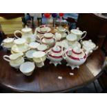 A WEDGWOOD IVORY AGINCOURT TEASET A VICTORIAN TEASET AND A JAPANESE TEASET.