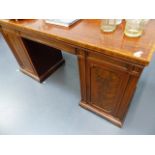 A 19th.C.MAHOGANY PEDESTAL SIDEBOARD.