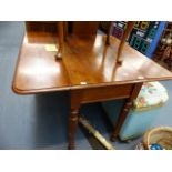 A VICTORIAN MAHOGANY PEMBROKE TABLE.