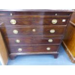 A GEORGIAN MAHOGANY BATCHELOR'S CHEST.