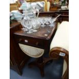 A WM.IV,ROSEWOOD SEWING TABLE.