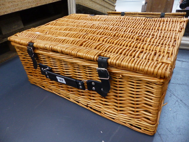 A PICNIC HAMPER.