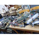 A LARGE COLLECTION OF MODEL AIRCRAFT.