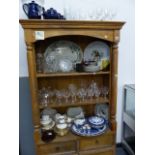 A QTY OF CHINA AND GLASSWARE, TEASETS,ETC.
