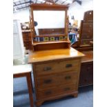 A SATIN WALNUT DRESSING CHEST.