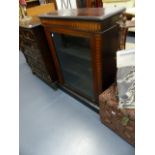 A VICTORIAN ROSEWOOD AND INLAID PIER CABINET.