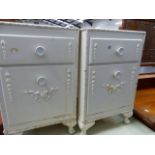 A PAIR OF BEDSIDE CABINETS.