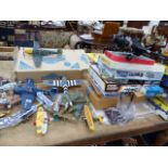 A LARGE QTY OF MODEL AIRCRAFT INCLUDING KITS.