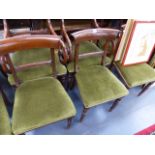 A SET OF EIGHT WM.IV.MAHOGANY DINING CHAIRS TO INCLUDE TWO ARMCHAIRS.