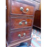 A MAHOGANY TWIN PEDESTAL DESK.