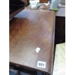 A VICTORIAN MAHOGANY WORK TABLE AND A READING TABLE.