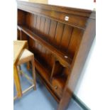 A BESPOKE OAK DRESSER RACK.