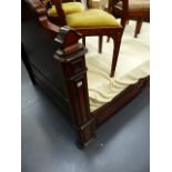 A 19th.C.BURR WALNUT SLEIGH BED.