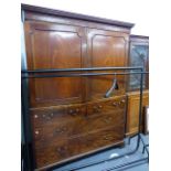 A LARGE EARLY 19th.C.LINEN PRESS.
