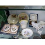 VARIOUS PORCELAIN WARE TO INCLUDE WORCESTER AND DOULTON.