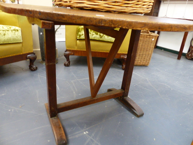 A 19th.C.OAK BILLIARD TABLE. - Image 3 of 11