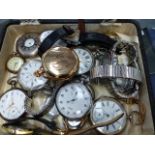 A QUANTITY OF POCKET WATCHES AND OTHER TIMEPIECES.