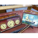 TWO VINTAGE STYLE SHIPPING SIGNS.