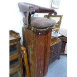 A PINE DRAWER UNIT AND A SWIVEL CHAIR SEAT.