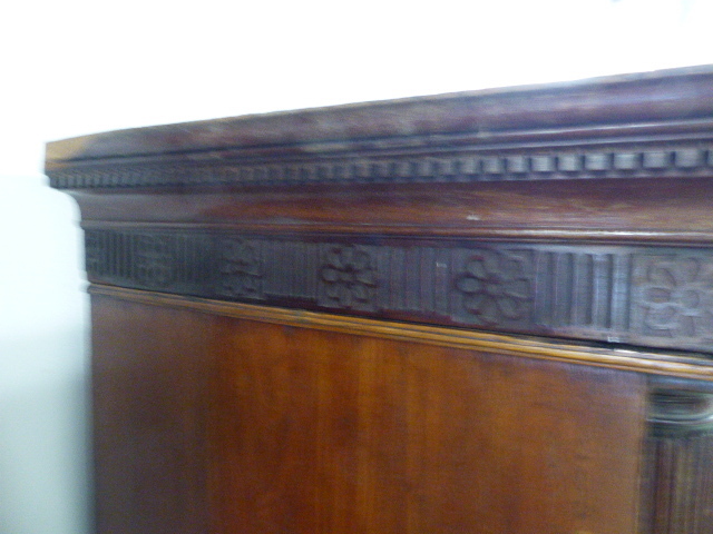A GEO.III.MAHOGANY CHEST ON CHEST WITH BRUSHING SLIDE. - Image 4 of 20