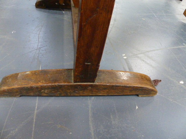 A 19th.C.OAK BILLIARD TABLE. - Image 7 of 11