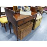 A 19th.C.MAHOGANY GALLERY BACK WASHSTAND.