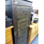 A TALL PINE CHEST OF DRAWERS.