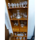 A QTY OF CUT AND OTHER GLASSWARE.