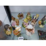 TEN BESWICK BEATRIX POTTER FIGURINES.