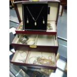 A SELECTION OF SILVER JEWELLERY, ETC.