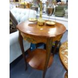 A FRENCH STYLE OCCASIONAL TABLE.