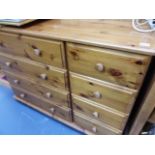 TWO PINE CHESTS OF DRAWERS.