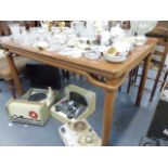 AN ORIENTAL STYLE DINING TABLE.