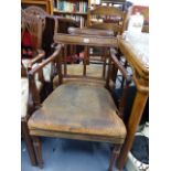 A PAIR OF REGENCY ARMCHAIRS.