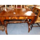 A MAHOGANY SOFA TABLE.