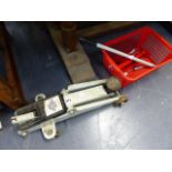 A TROLLEY JACK AND AXLE STAND.