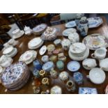 A ROYAL ALBERT MOSS ROSE TEASET, VICTORIAN IRONSTONE CHINA AND VARIOUS ORIENTAL CHINAWARES,ETC.